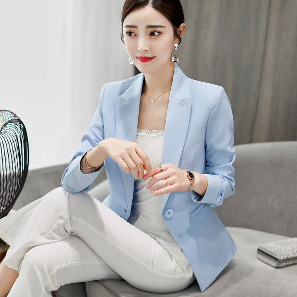 Stílusos női kabát fekete és kék színben