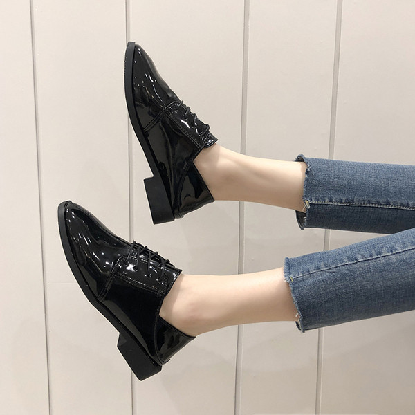 Mocasini de dama de culoare neagra din piele ecologica - doua modele