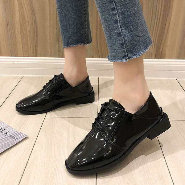 Mocasini de dama de culoare neagra din piele ecologica - doua modele