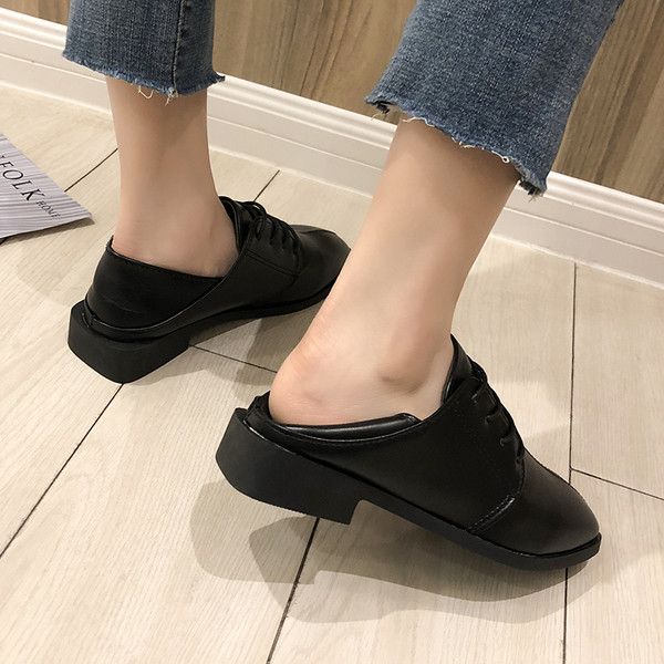 Mocasini de dama de culoare neagra din piele ecologica - doua modele