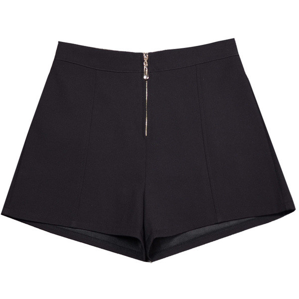 Aktuális női nadrág magas derékkal, cipzárral fekete színben