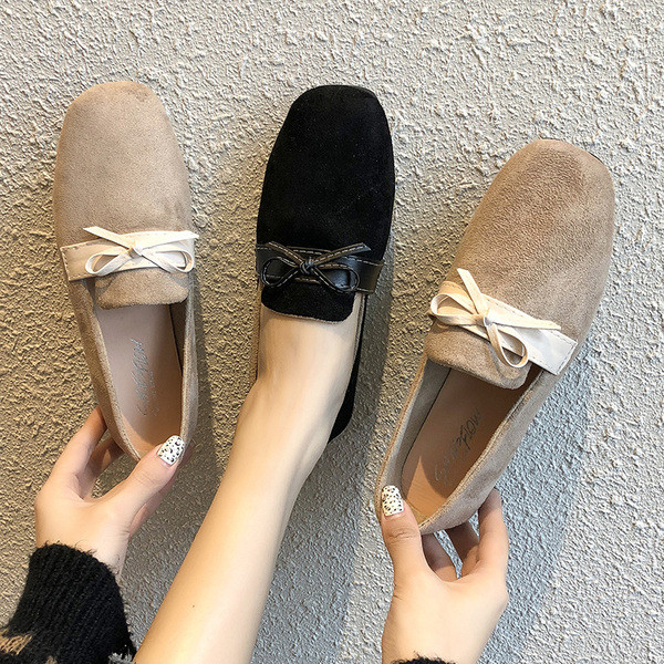 Női mokaszinok két színben, öko velúr szalaggal