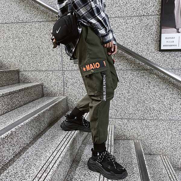 Alkalmi férfi nadrág két színben felirattal