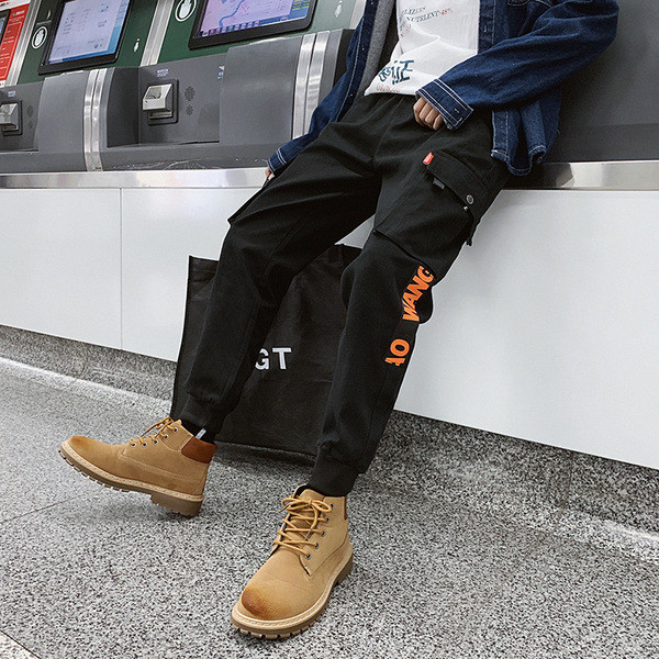 Alkalmi férfi nadrág két színben felirattal