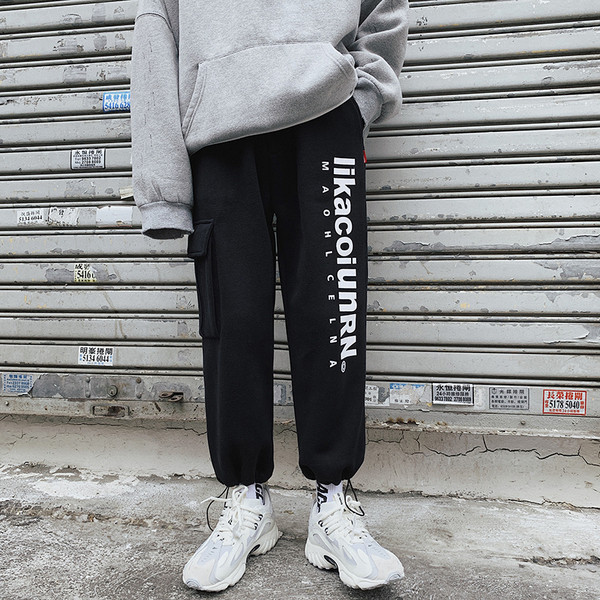 Divatos férfi nadrág három színben felirattal