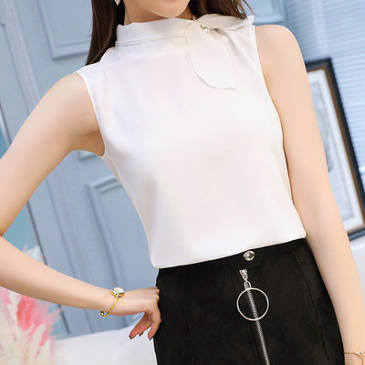 Stílusos női felső O-nyakkal, két színben