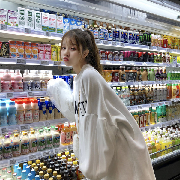 Rochie casual de dama cu inscriptie si maneci late in doua culori