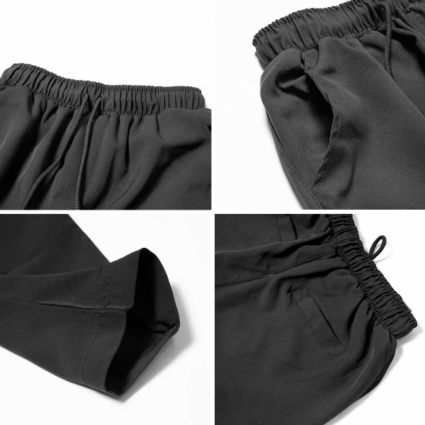 Κομψά ανδρικά παντελόνια σε μαύρο χρώμα με τσέπες