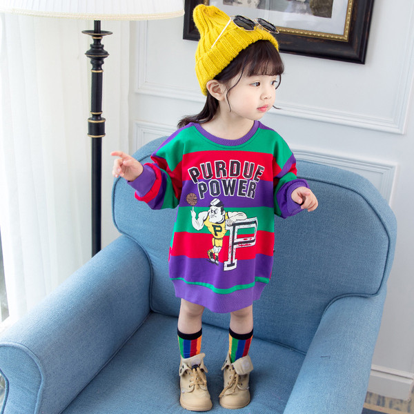 Bluza actuala pentru copii pentru fete - model lung cu inscriptii