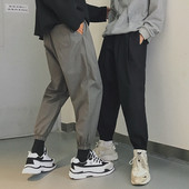 Sima férfi nadrág fekete és szürke színben