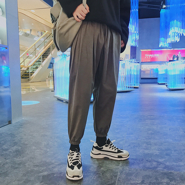 Sima férfi nadrág fekete és szürke színben