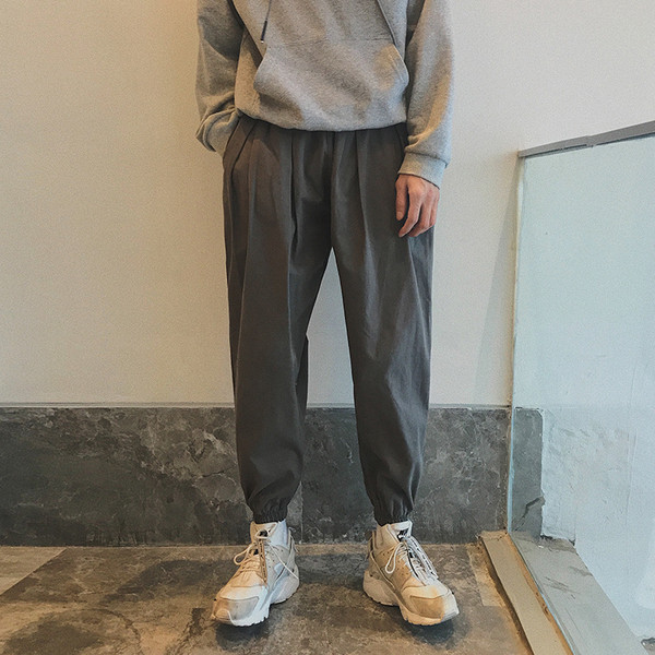 Sima férfi nadrág fekete és szürke színben