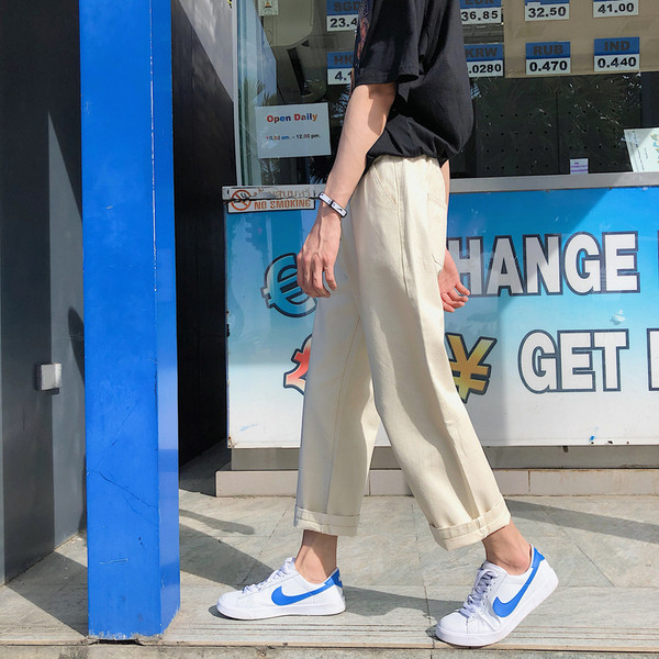 Egyszerű férfi nadrág több színben széles modell