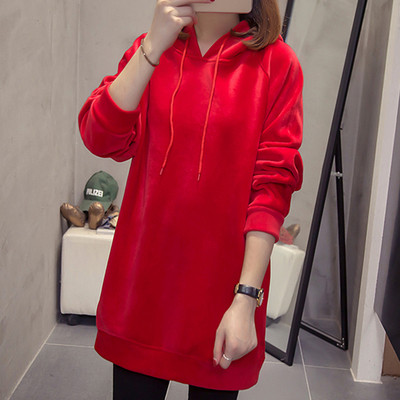 Γυναικείο φούτερ  Μακρύ βελούδο μοτίβο σε διάφορα χρώματα