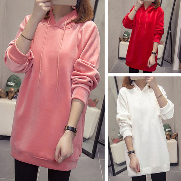 Γυναικείο φούτερ  Μακρύ βελούδο μοτίβο σε διάφορα χρώματα