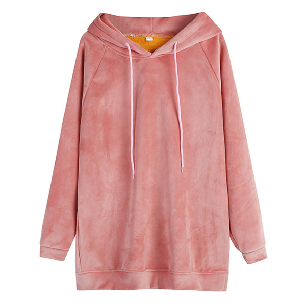 Γυναικείο φούτερ  Μακρύ βελούδο μοτίβο σε διάφορα χρώματα