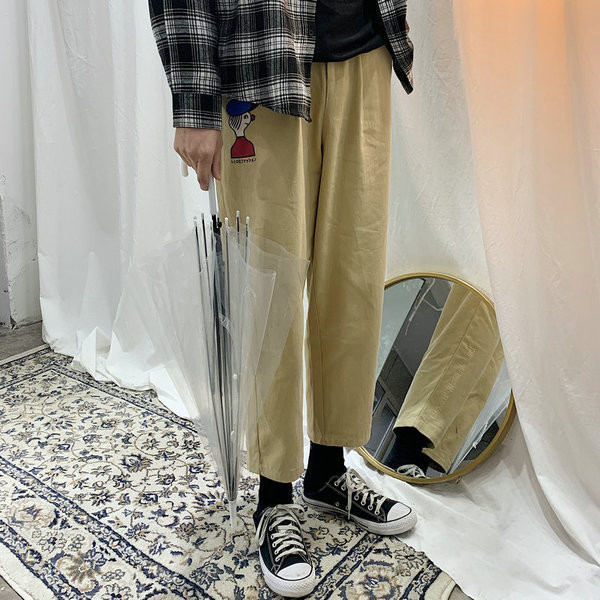 Női alkalmi nadrág három színben hímzéssel