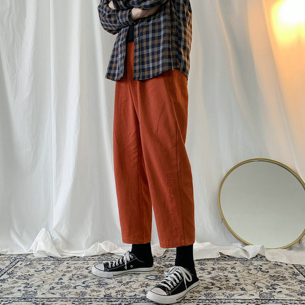 Női alkalmi nadrág három színben hímzéssel