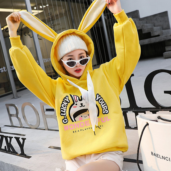 Hanorac de dama cu imprimeu si elemente 3D pe gluga in mai multe culori