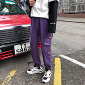 Zsebes férfi nadrág három színben felirattal