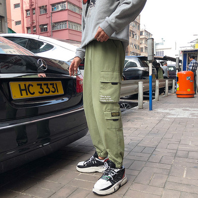 Zsebes férfi nadrág három színben felirattal