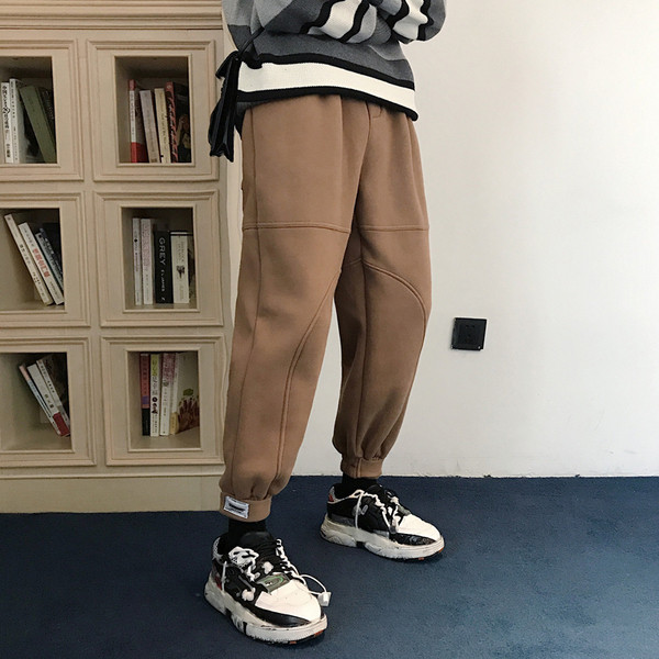 Ανδρικά αθλητικά casual παντελόνια σε καφέ χρώμα