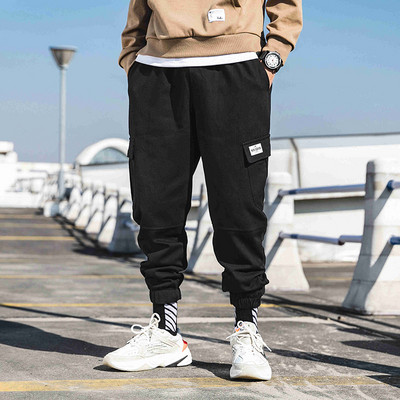 Casual αντρικά παντελόνια σε μαύρο και γκρι χρώμα