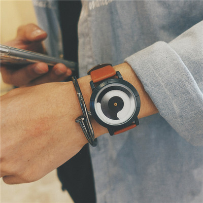 Ανδρικό ρολόι έξι χρωμάτων με οικολογικό δερμάτινο λουράκι