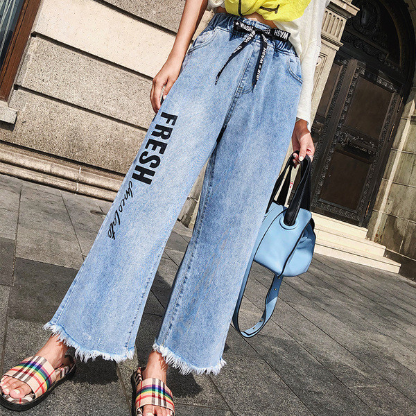 Model nou blugi dama model lat cu inscriptie