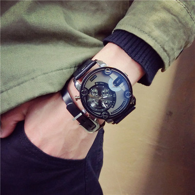 Ceas bărbătesc elegant în negru și maro