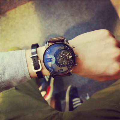 Ceas bărbătesc elegant în negru și maro