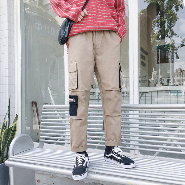 Jelenlegi férfi nadrág három színben, zsebekkel