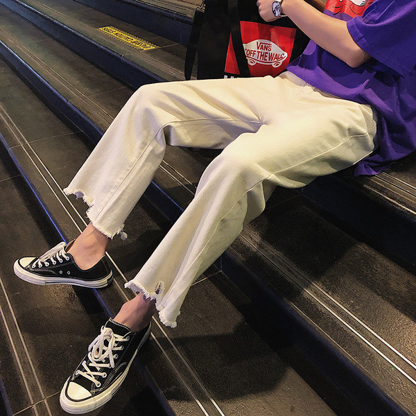 Retro férfi nadrág két színben, szakadt motívumokkal