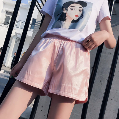 Alkalmi női rövidnadrág elasztikus derékkal, három színben