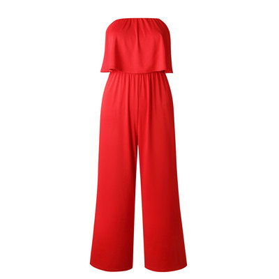 Stílusos női overall fekete és piros színben