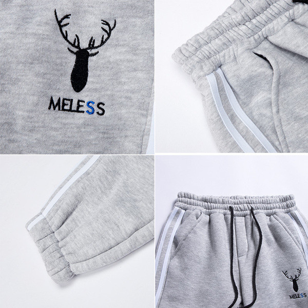 Μοντέρνα ανδρικά αθλητικά παντελόνια με κεντήματα σε δύο χρώματα