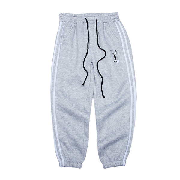 Μοντέρνα ανδρικά αθλητικά παντελόνια με κεντήματα σε δύο χρώματα