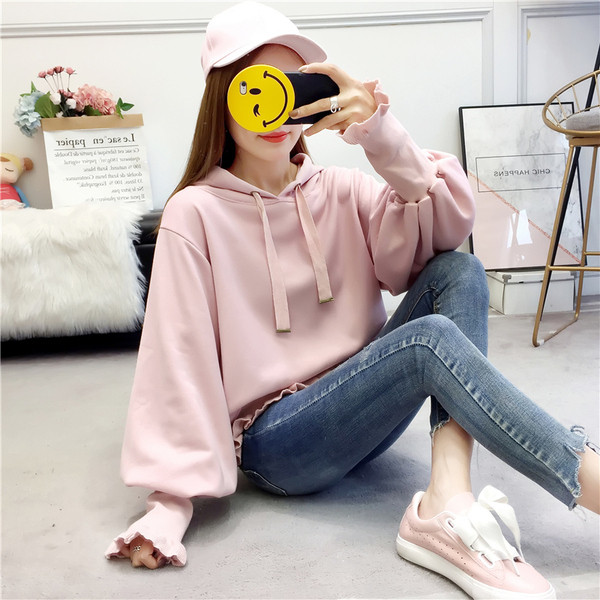 Női alkalmi pulóver kapucnival, világos színekben