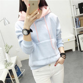 Sport és hétköznapi női pulóver kapucnival három színben