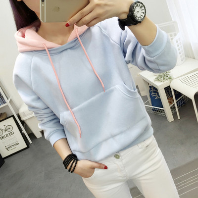 Sport és hétköznapi női pulóver kapucnival három színben