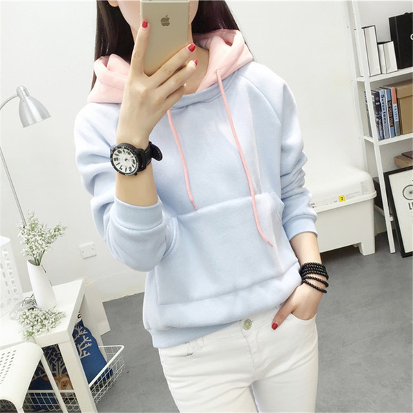 Sport és hétköznapi női pulóver kapucnival három színben