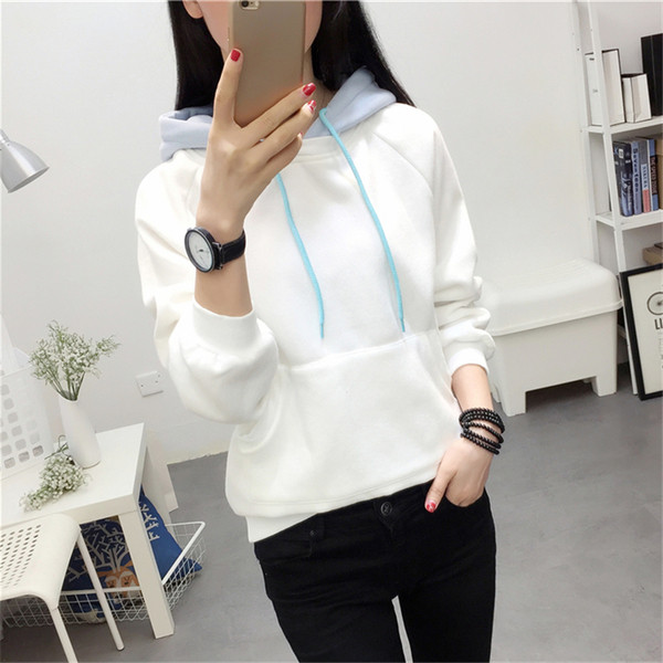 Sport és hétköznapi női pulóver kapucnival három színben