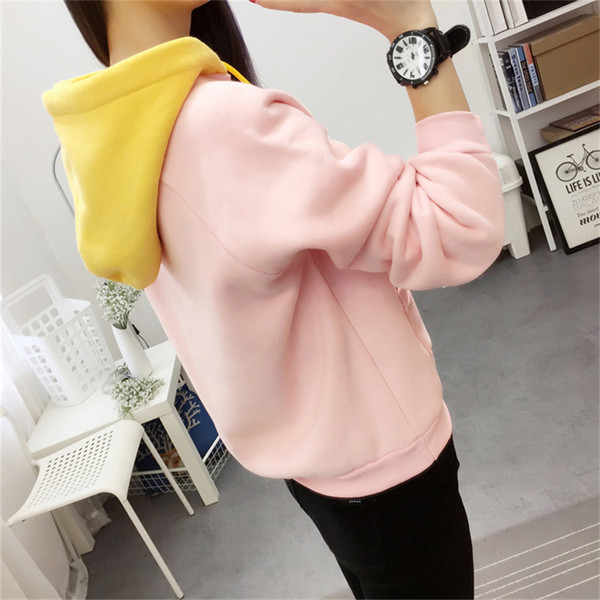 Sport és hétköznapi női pulóver kapucnival három színben