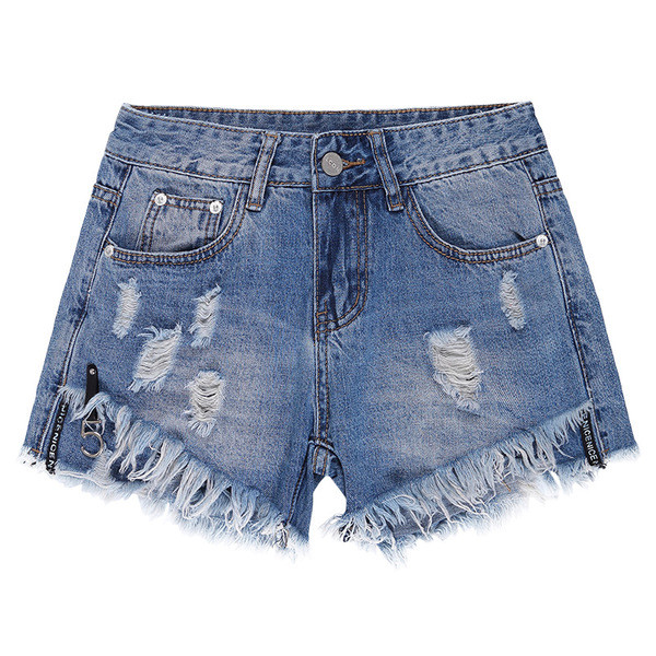Aktuális női rövidnadrág szakadt motívumokkal színben