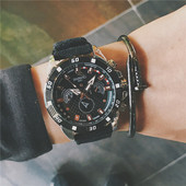 Ceas zilnic pentru bărbați în albastru și maro