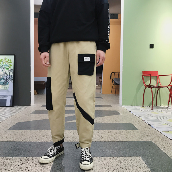 Casual ανδρικά παντελόνια σε δύο χρώματα με τσέπες