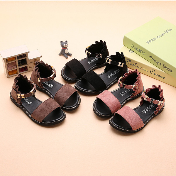 Καθημερινά παιδικά σανδάλια από οικολογικό σουέτ σε διάφορα χρώματα