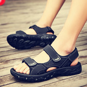 Sandale moderne pentru bărbați cu autocolante în trei culori