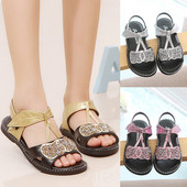 Μοντέρνα παιδικά σανδάλια με μπροκάρ σε διάφορα χρώματα