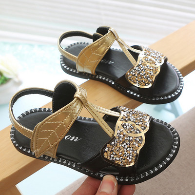 Μοντέρνα παιδικά σανδάλια με μπροκάρ σε διάφορα χρώματα